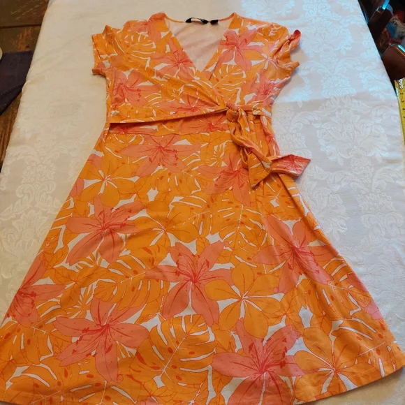 Lands' End | Dresses | Lands End Stretch Orange Hawaiian Tropical Floral Print Wrap A Line Dress M | Poshmark Lands' End | Dresses | Lands End Stretch Orange Hawaiian Tropical Floral Print Wrap A Line Dress M | Poshmark